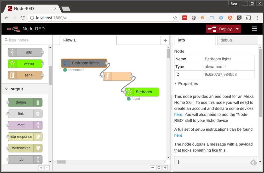 Node Red Alexa Home Skill Bridge